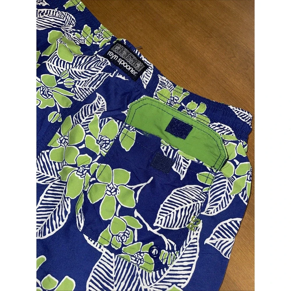 Reyn Spooner Swim Trunks Men M Floral Hawaiian Beach Island Resort Cruise